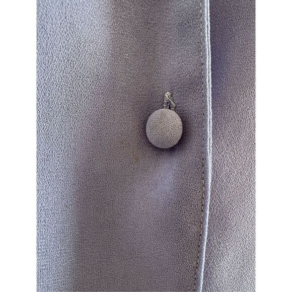 Copycats L blue pleated button up vintage 70s blouse women’s - Picture 6 of 6